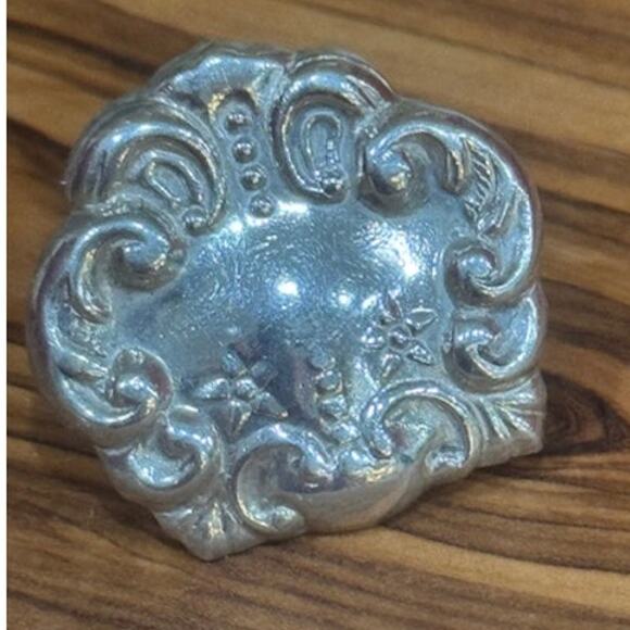 Vintage Retro Oversized Sterling Silver Boho Ring 5.5 - Picture 8 of 8